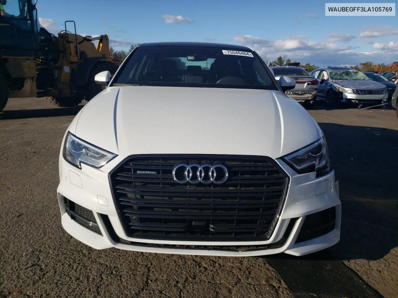 2020 Audi A3 S-Line Premium VIN: WAUBEGFF3LA105769 Lot: 75546464