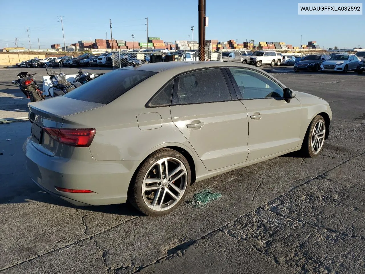 2020 Audi A3 Premium VIN: WAUAUGFFXLA032592 Lot: 80479674