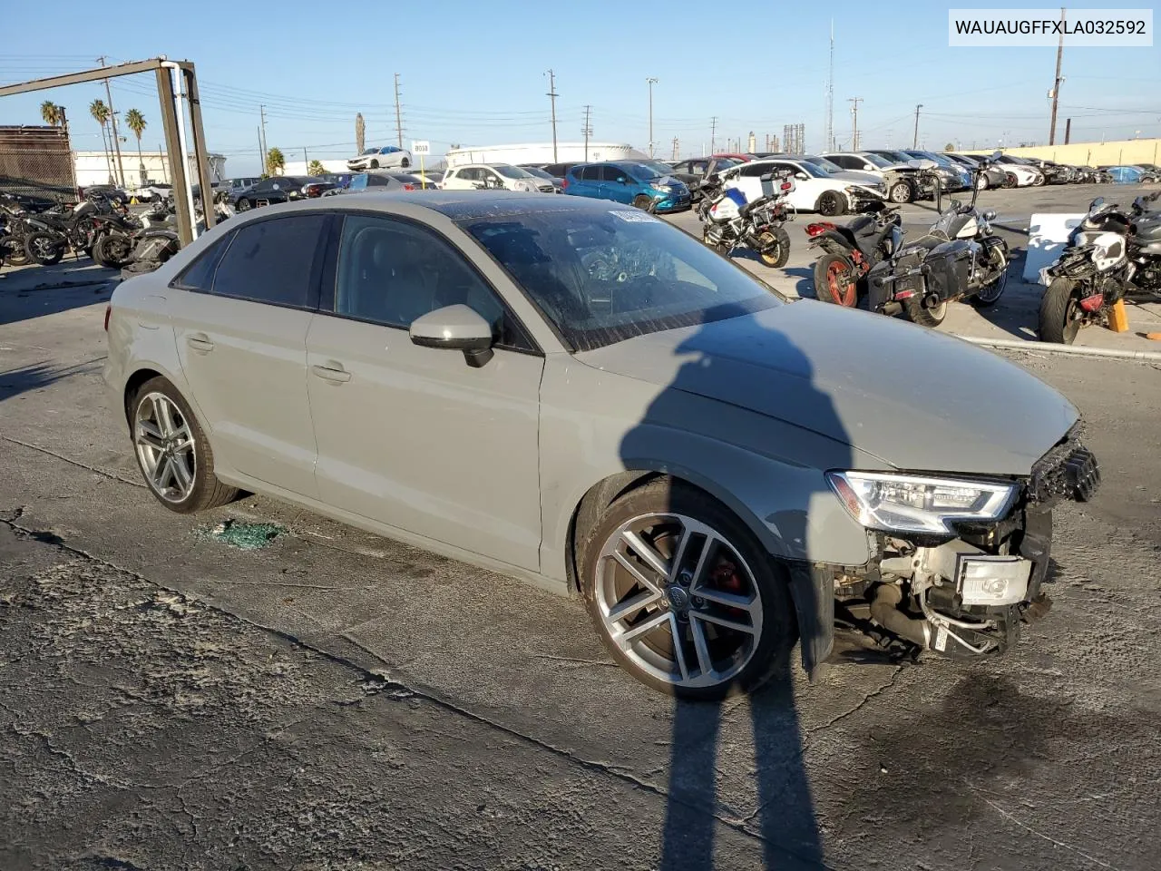 2020 Audi A3 Premium VIN: WAUAUGFFXLA032592 Lot: 80479674