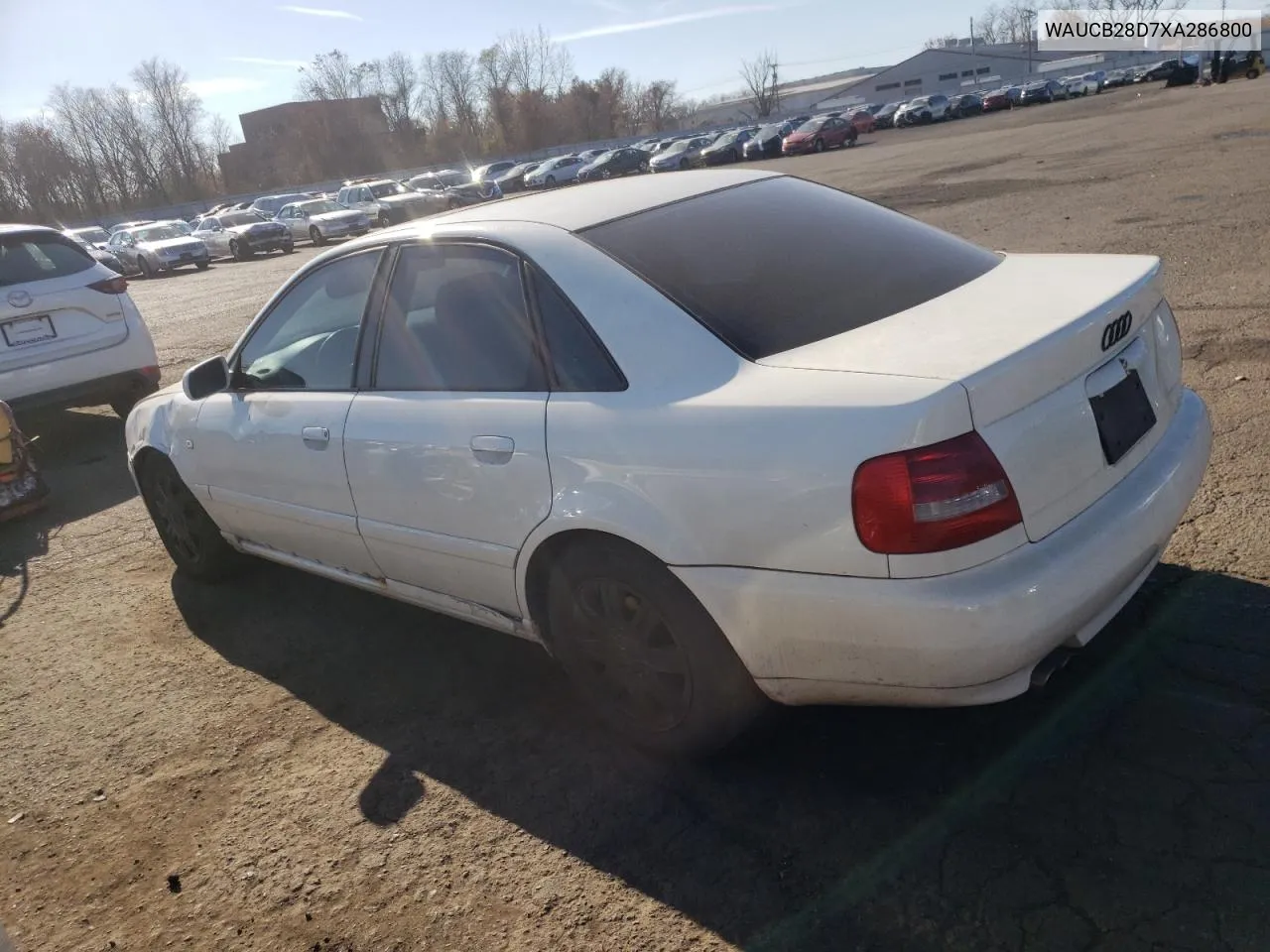 1999 Audi A4 1.8T Quattro VIN: WAUCB28D7XA286800 Lot: 76074584