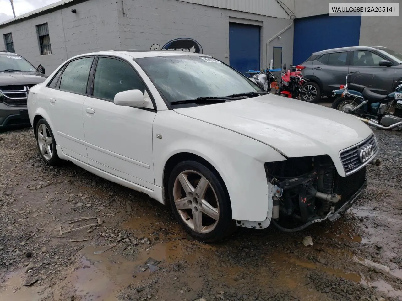 2002 Audi A4 1.8T Quattro VIN: WAULC68E12A265141 Lot: 66495684