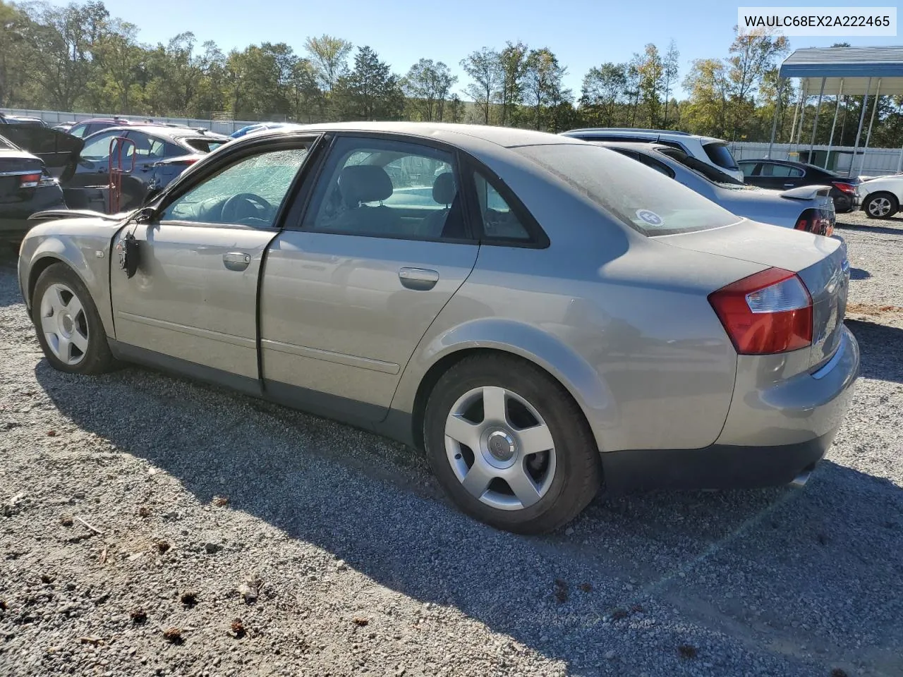 2002 Audi A4 1.8T Quattro VIN: WAULC68EX2A222465 Lot: 74717594