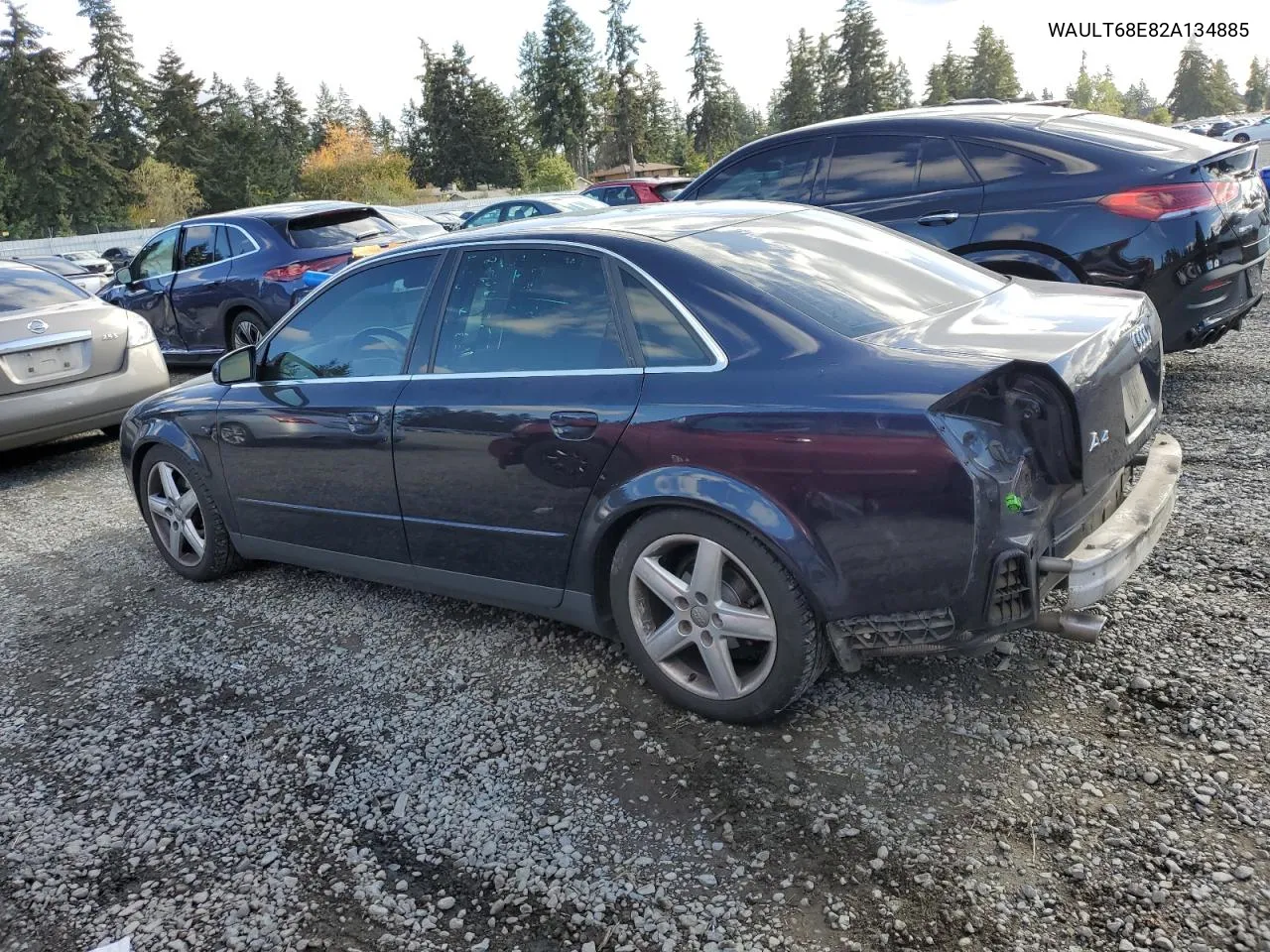 2002 Audi A4 3.0 Quattro VIN: WAULT68E82A134885 Lot: 77650234