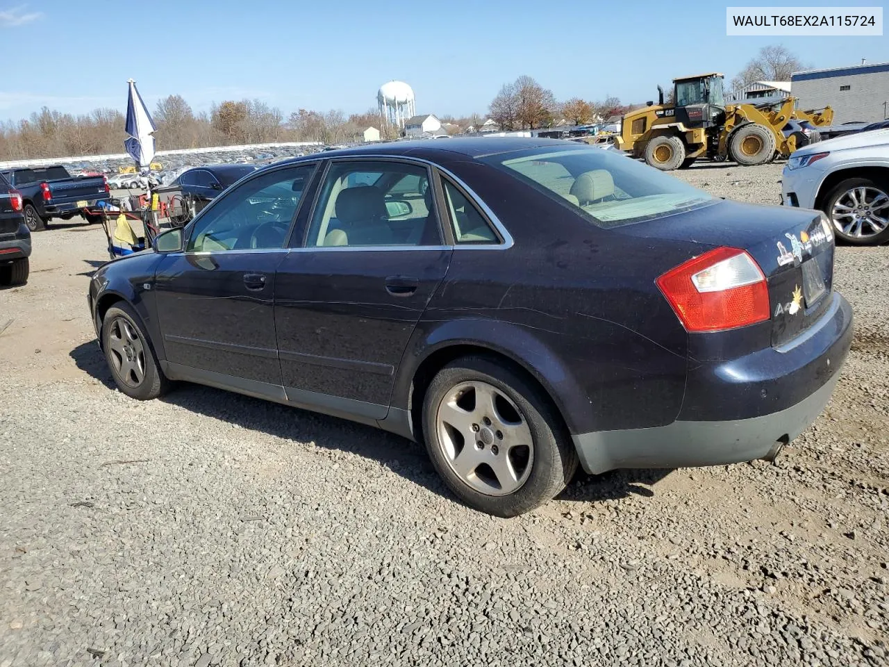 2002 Audi A4 3.0 Quattro VIN: WAULT68EX2A115724 Lot: 79396474