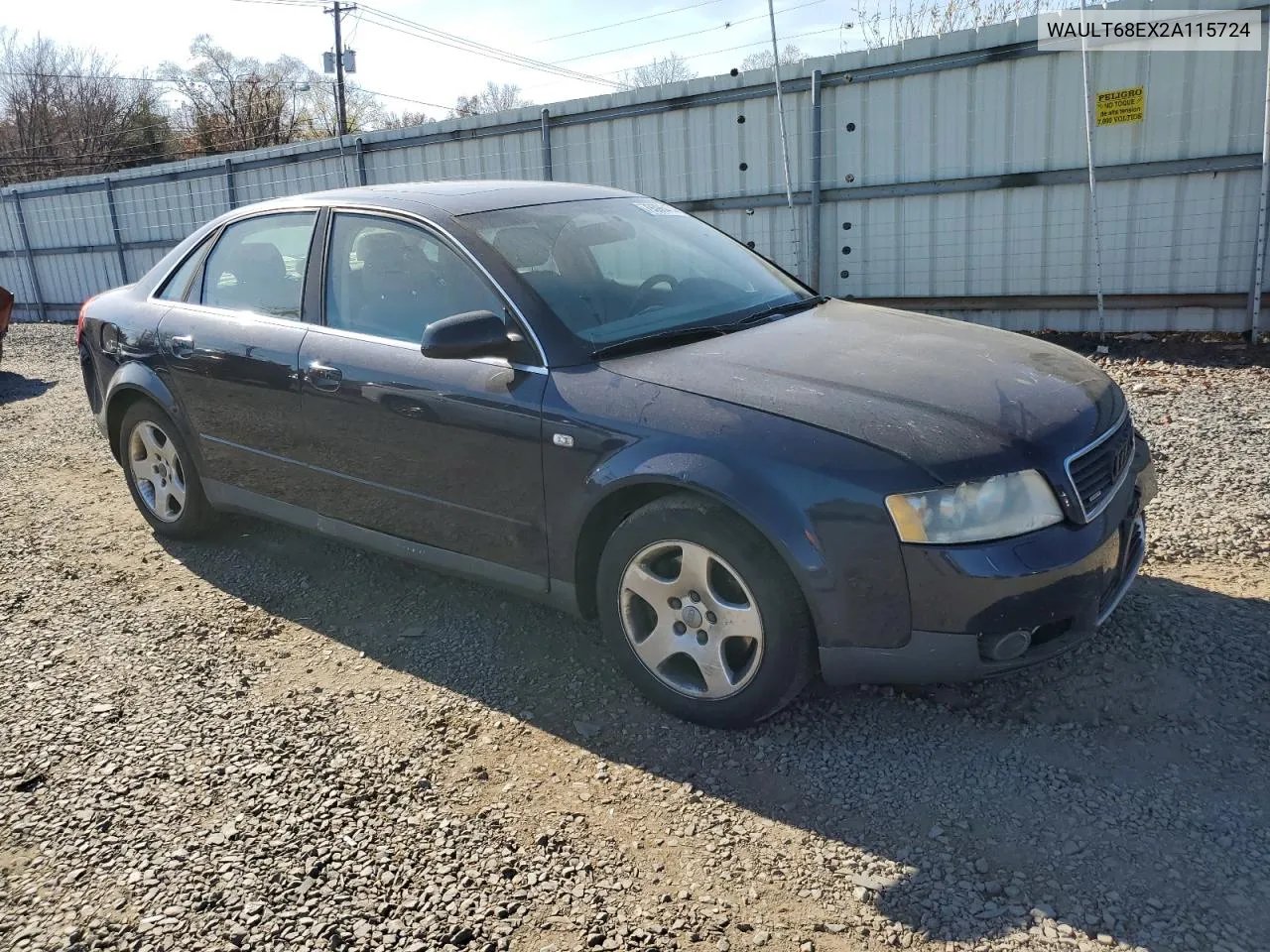 2002 Audi A4 3.0 Quattro VIN: WAULT68EX2A115724 Lot: 79396474