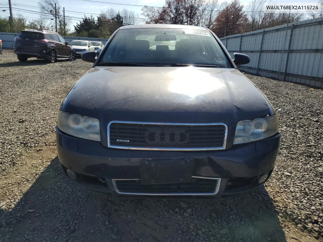 2002 Audi A4 3.0 Quattro VIN: WAULT68EX2A115724 Lot: 79396474