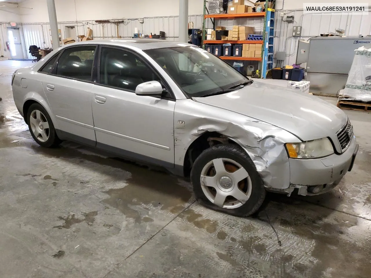 2003 Audi A4 1.8T Quattro VIN: WAULC68E53A191241 Lot: 70051454