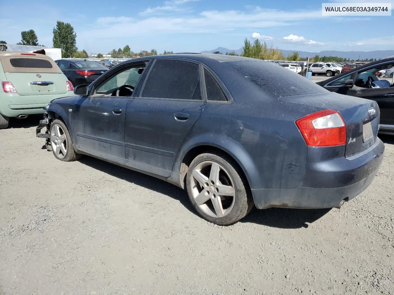 2003 Audi A4 1.8T Quattro VIN: WAULC68E03A349744 Lot: 70217214