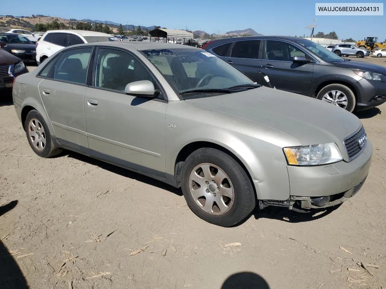 2003 Audi A4 1.8T VIN: WAUJC68E03A204131 Lot: 71231944