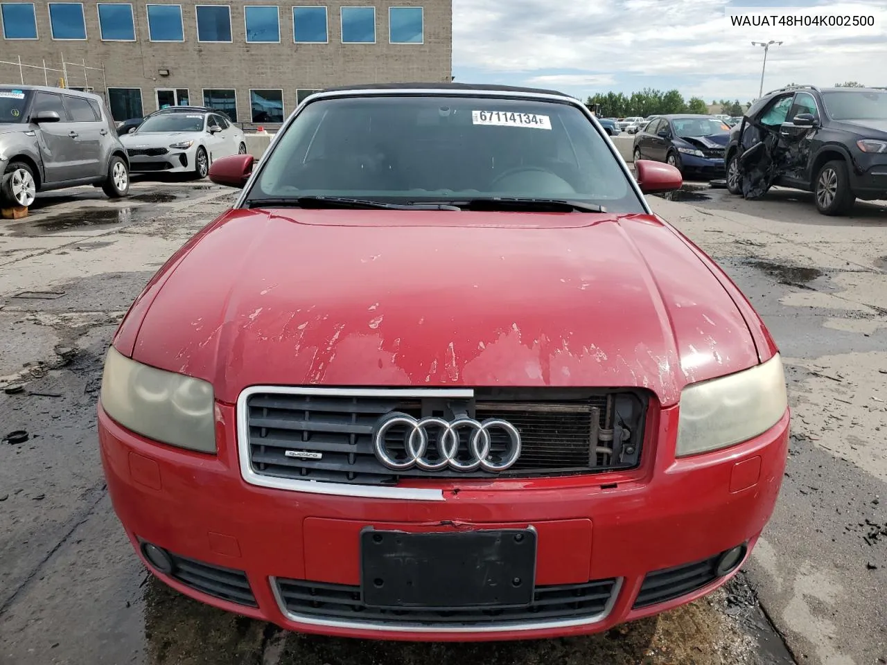 2004 Audi A4 3.0 Cabriolet VIN: WAUAT48H04K002500 Lot: 67114134