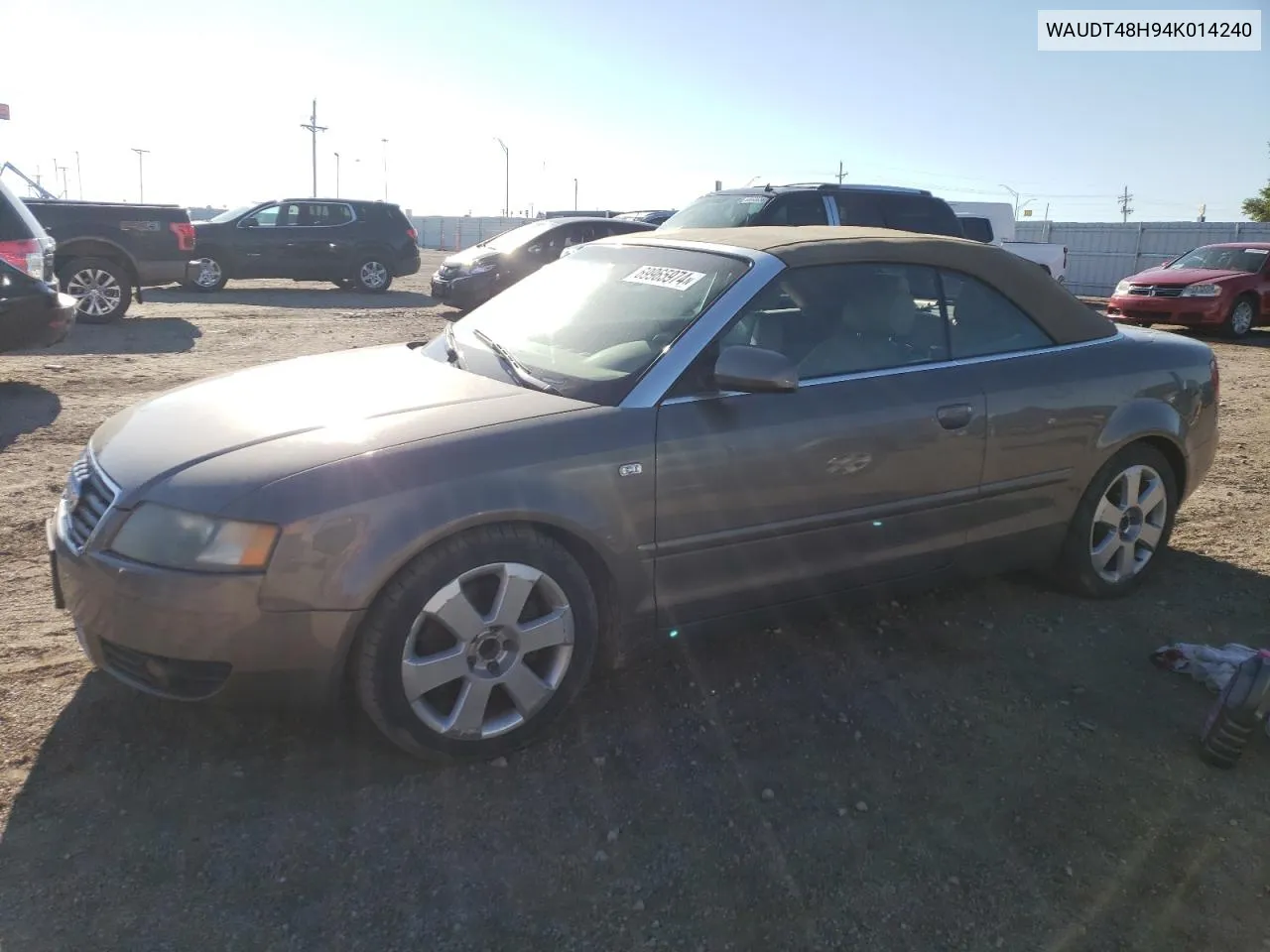 WAUDT48H94K014240 2004 Audi A4 Quattro