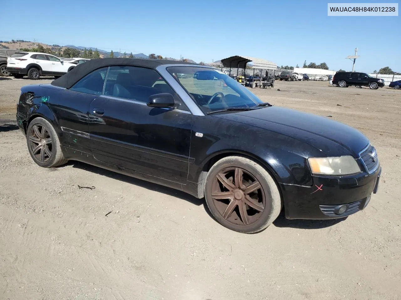 2004 Audi A4 1.8 Cabriolet VIN: WAUAC48H84K012238 Lot: 70497434