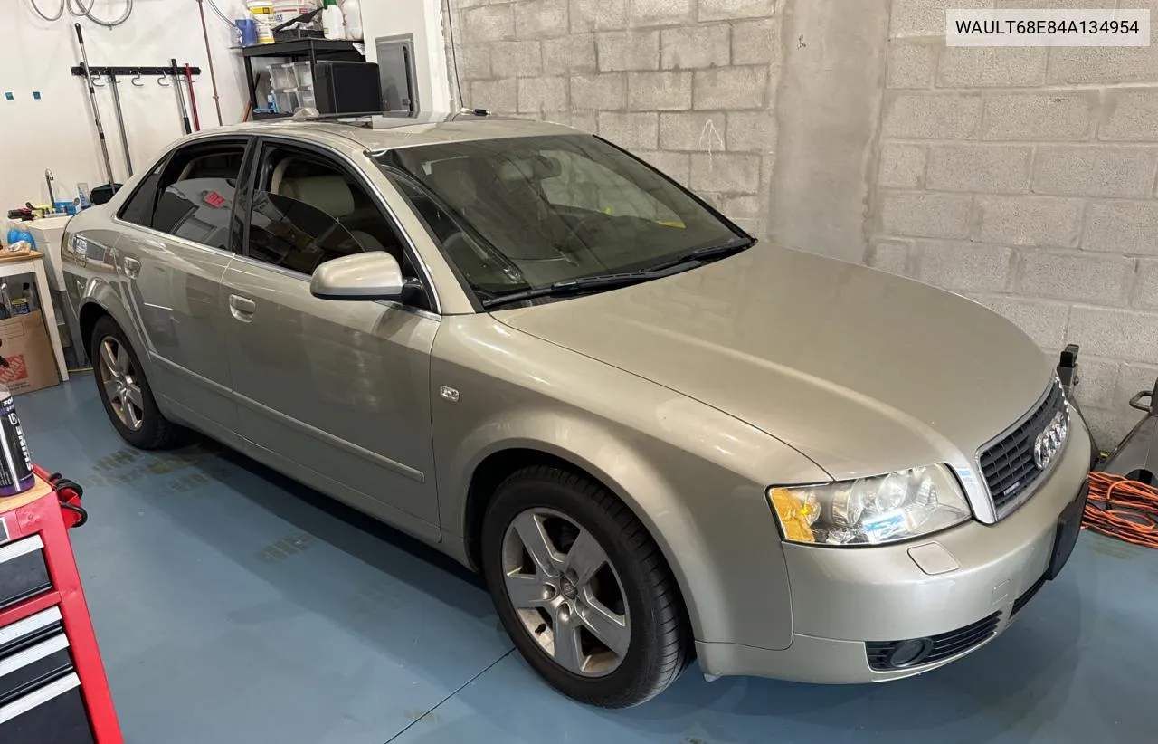 2004 Audi A4 3.0 Quattro VIN: WAULT68E84A134954 Lot: 73234824