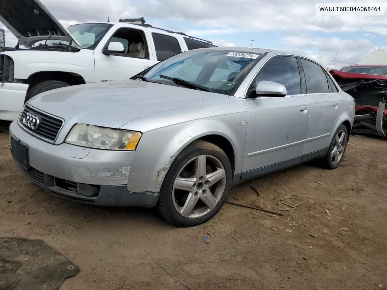 2004 Audi A4 3.0 Quattro VIN: WAULT68E04A068464 Lot: 78646214