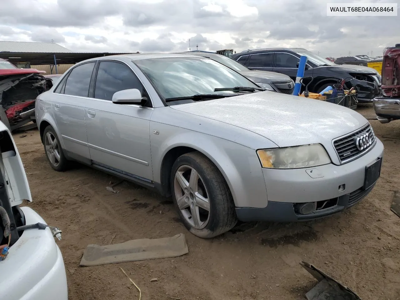 2004 Audi A4 3.0 Quattro VIN: WAULT68E04A068464 Lot: 78646214