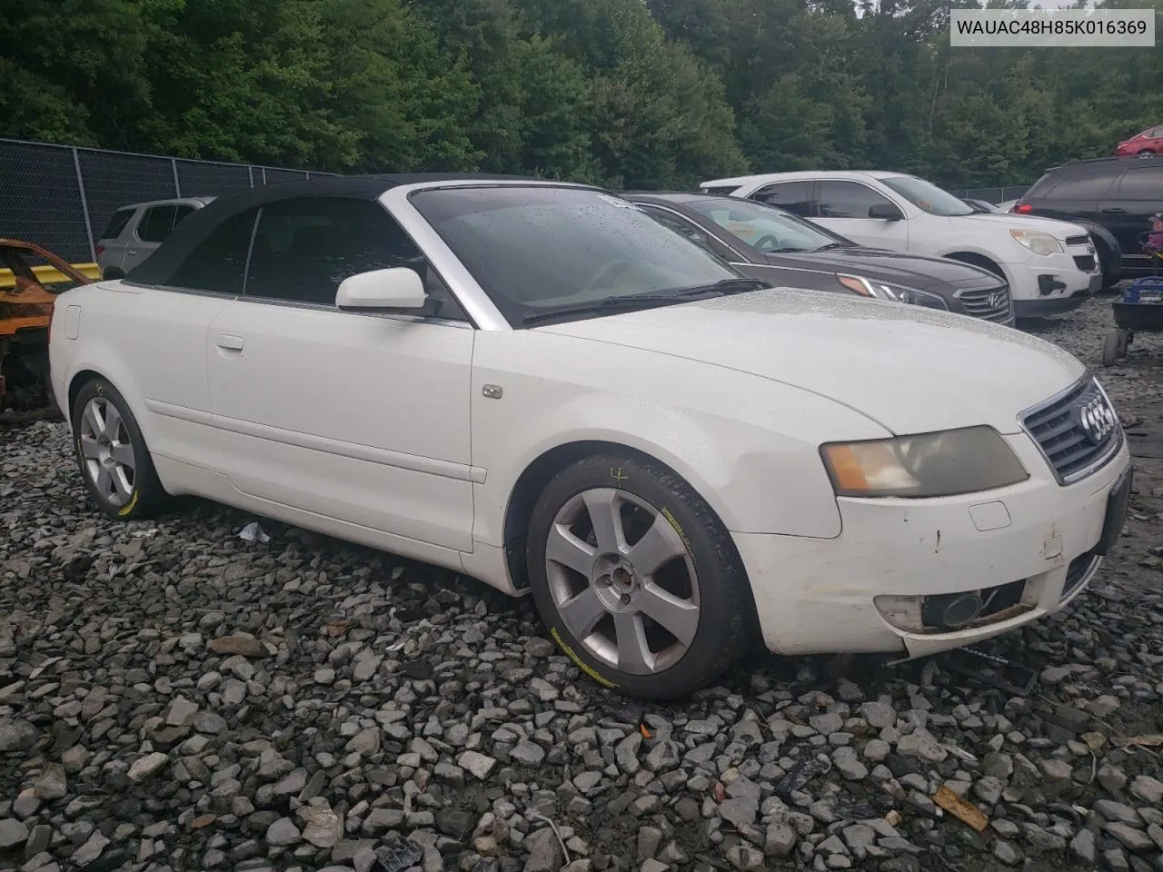 2005 Audi A4 1.8 Cabriolet VIN: WAUAC48H85K016369 Lot: 62803284