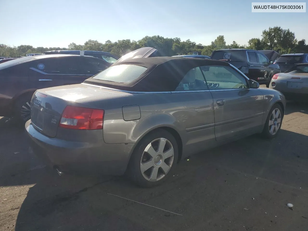 WAUDT48H75K003061 2005 Audi A4 Quattro Cabriolet