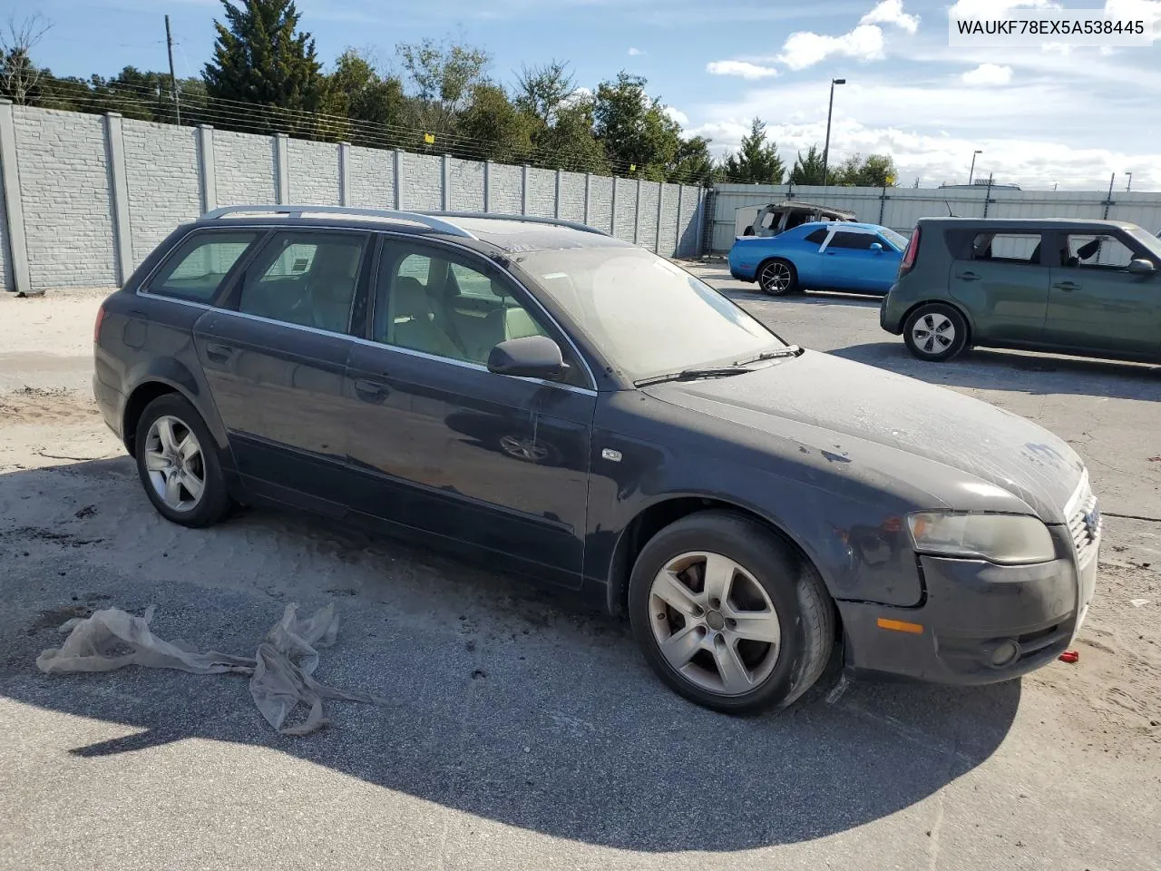 2005 Audi A4 2.0T Avant Quattro VIN: WAUKF78EX5A538445 Lot: 76235414