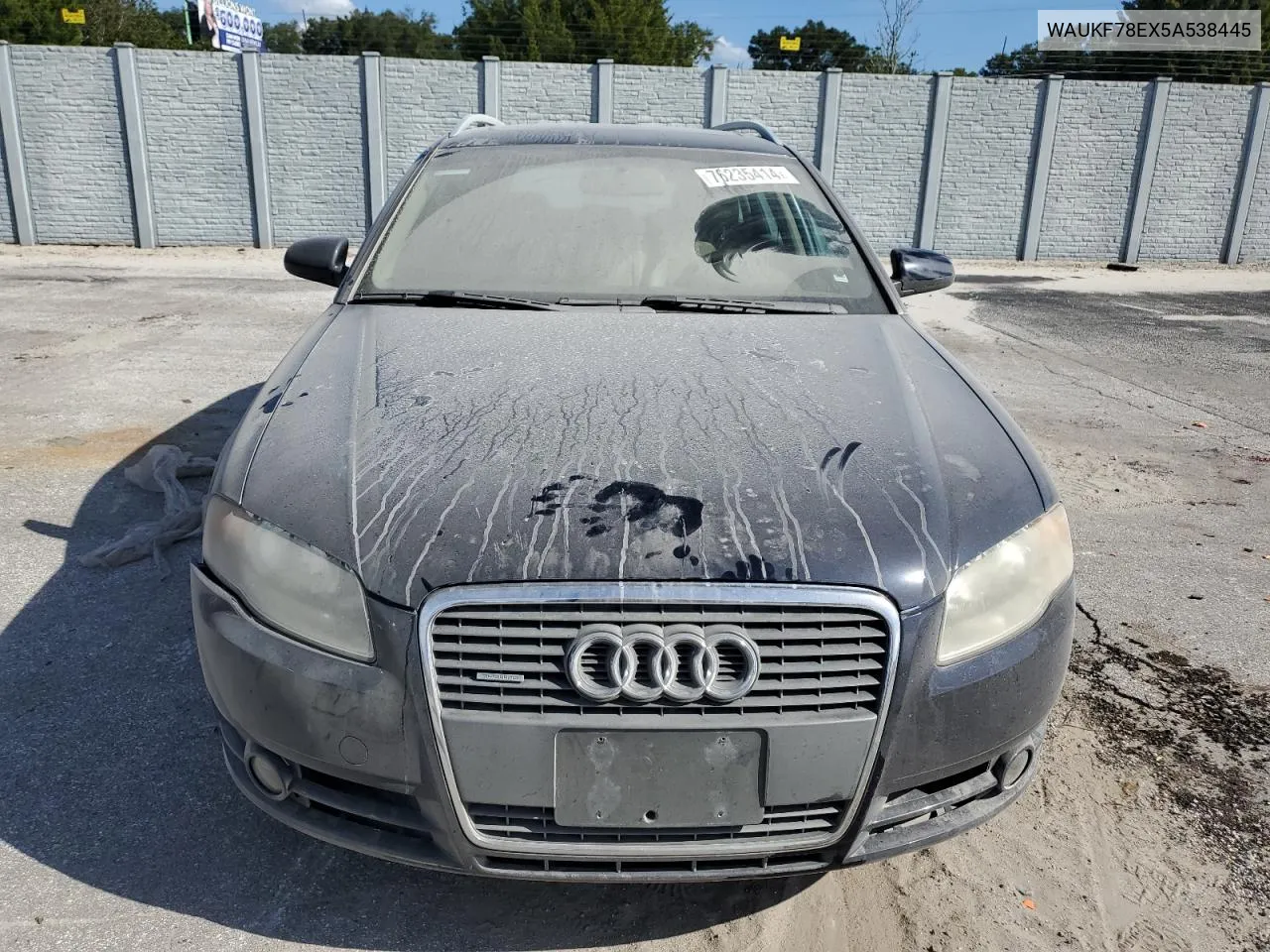 2005 Audi A4 2.0T Avant Quattro VIN: WAUKF78EX5A538445 Lot: 76235414