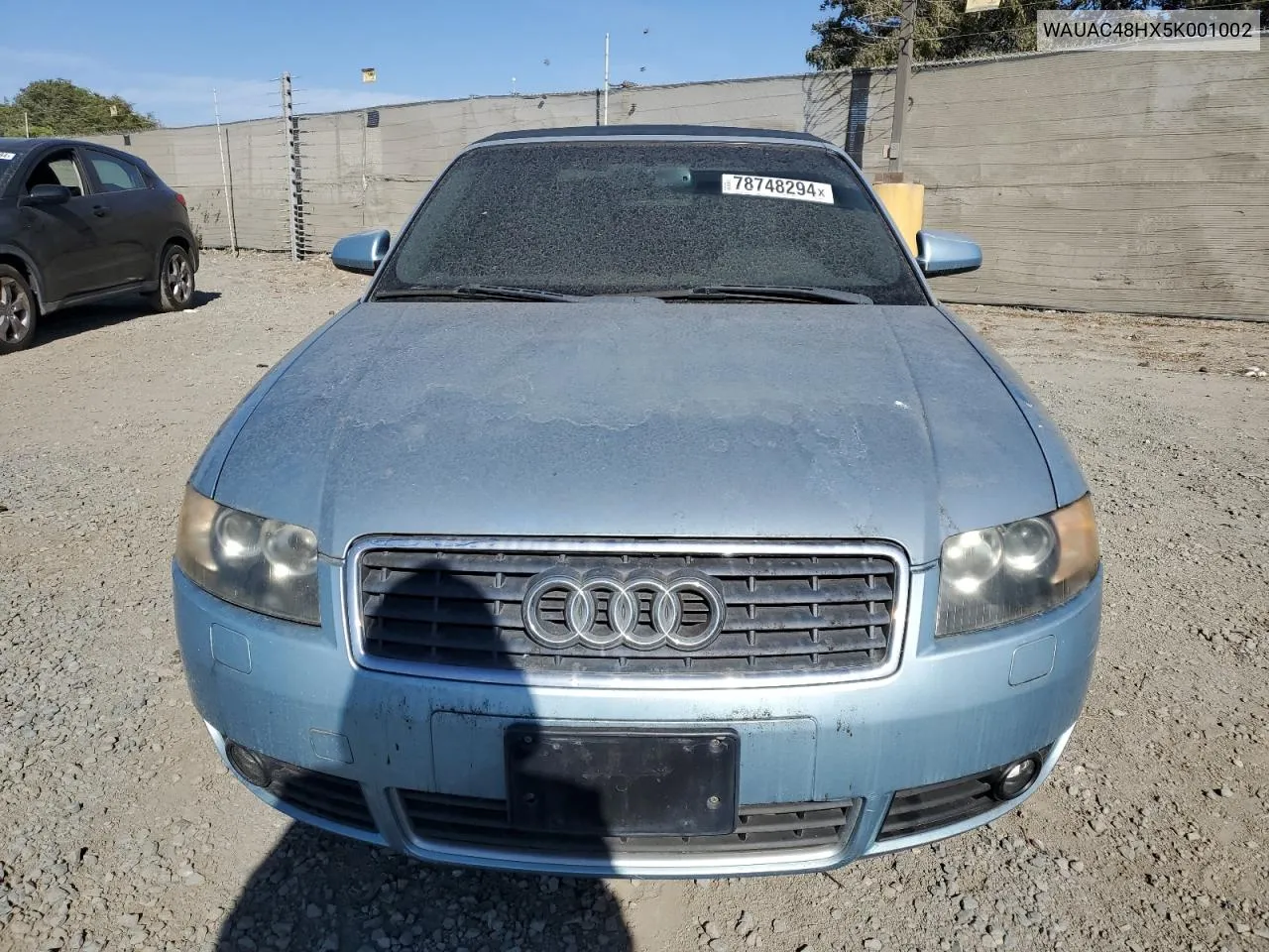 2005 Audi A4 1.8 Cabriolet VIN: WAUAC48HX5K001002 Lot: 78748294