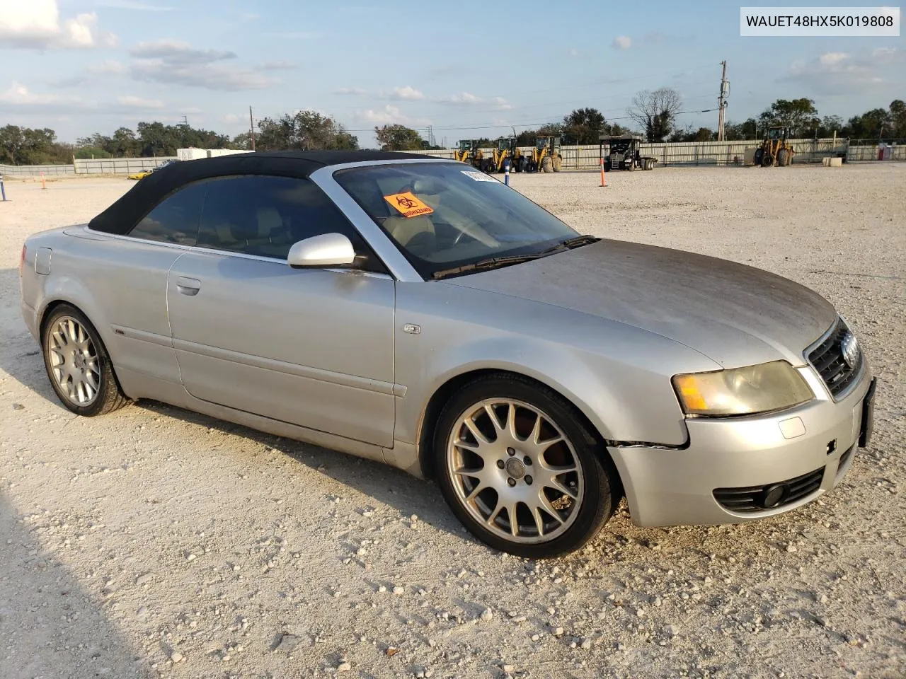 2005 Audi A4 S-Line 3.0 Quattro VIN: WAUET48HX5K019808 Lot: 80117264