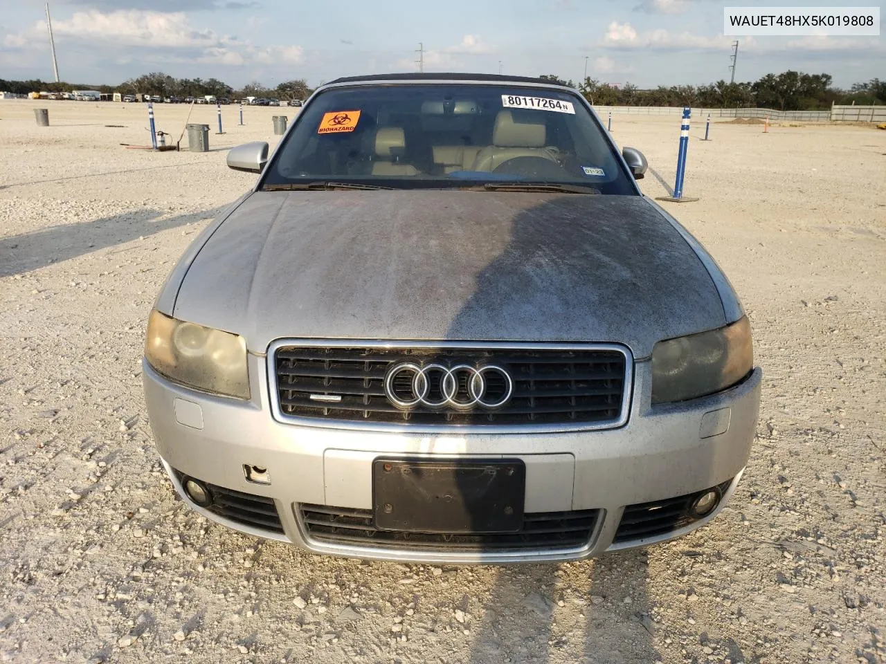 2005 Audi A4 S-Line 3.0 Quattro VIN: WAUET48HX5K019808 Lot: 80117264