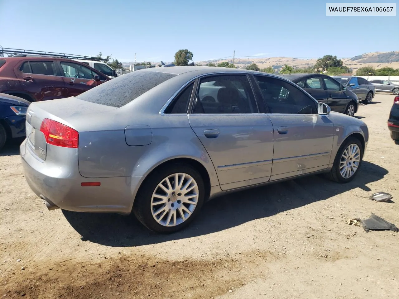 2006 Audi A4 2.0T Quattro VIN: WAUDF78EX6A106657 Lot: 61079554