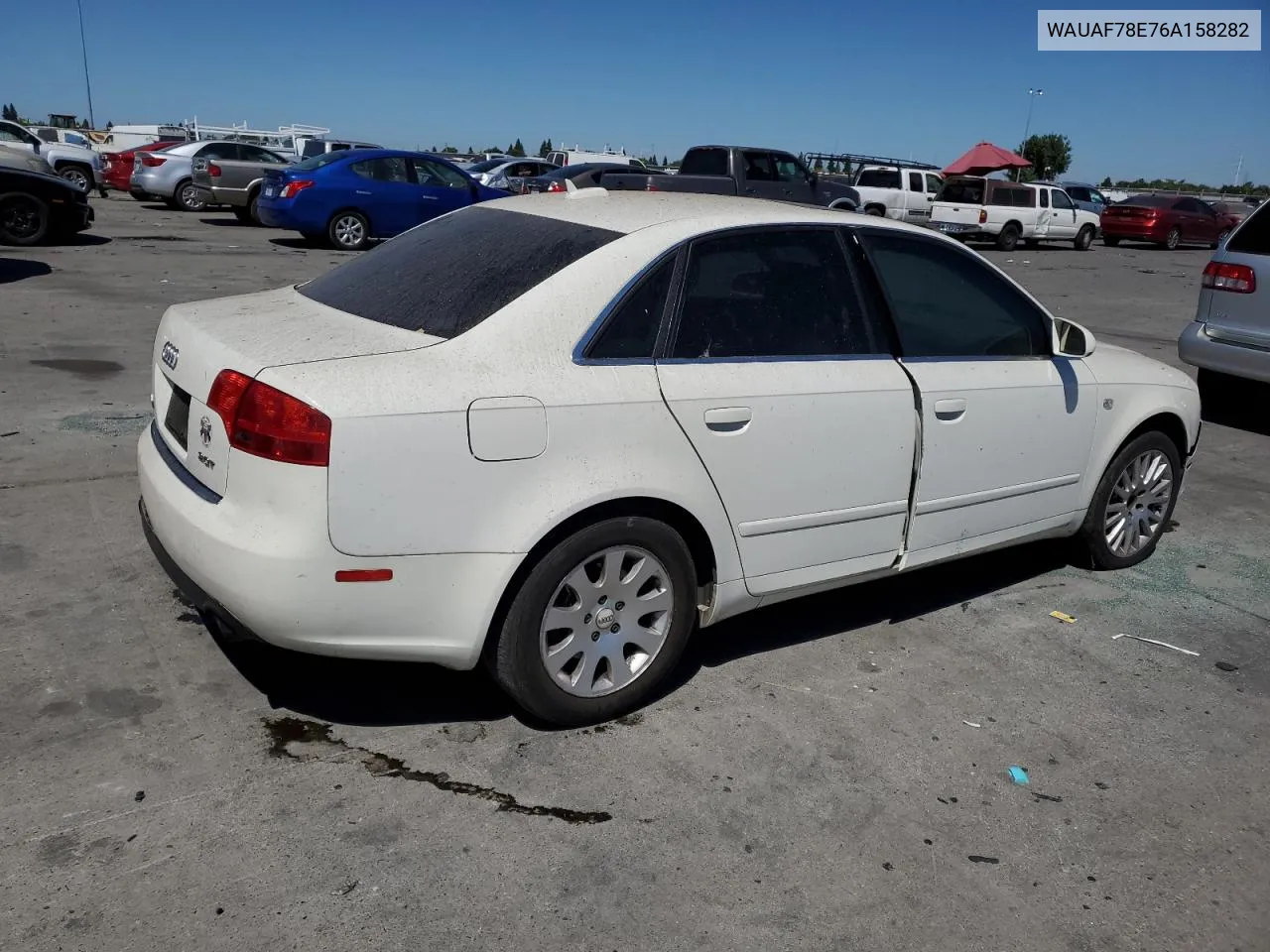 2006 Audi A4 2 Turbo VIN: WAUAF78E76A158282 Lot: 67707664