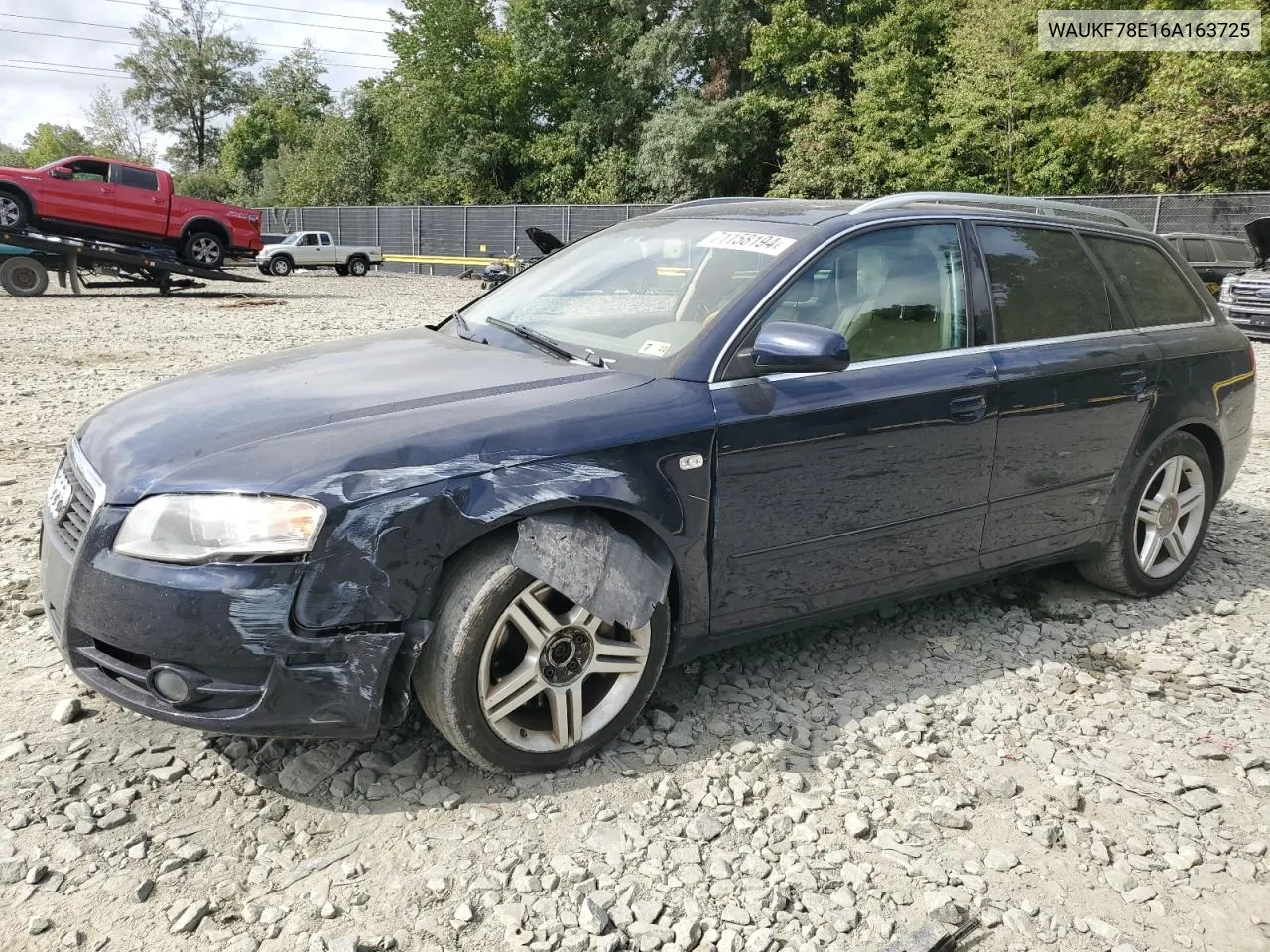 2006 Audi A4 2.0T Avant Quattro VIN: WAUKF78E16A163725 Lot: 71158194