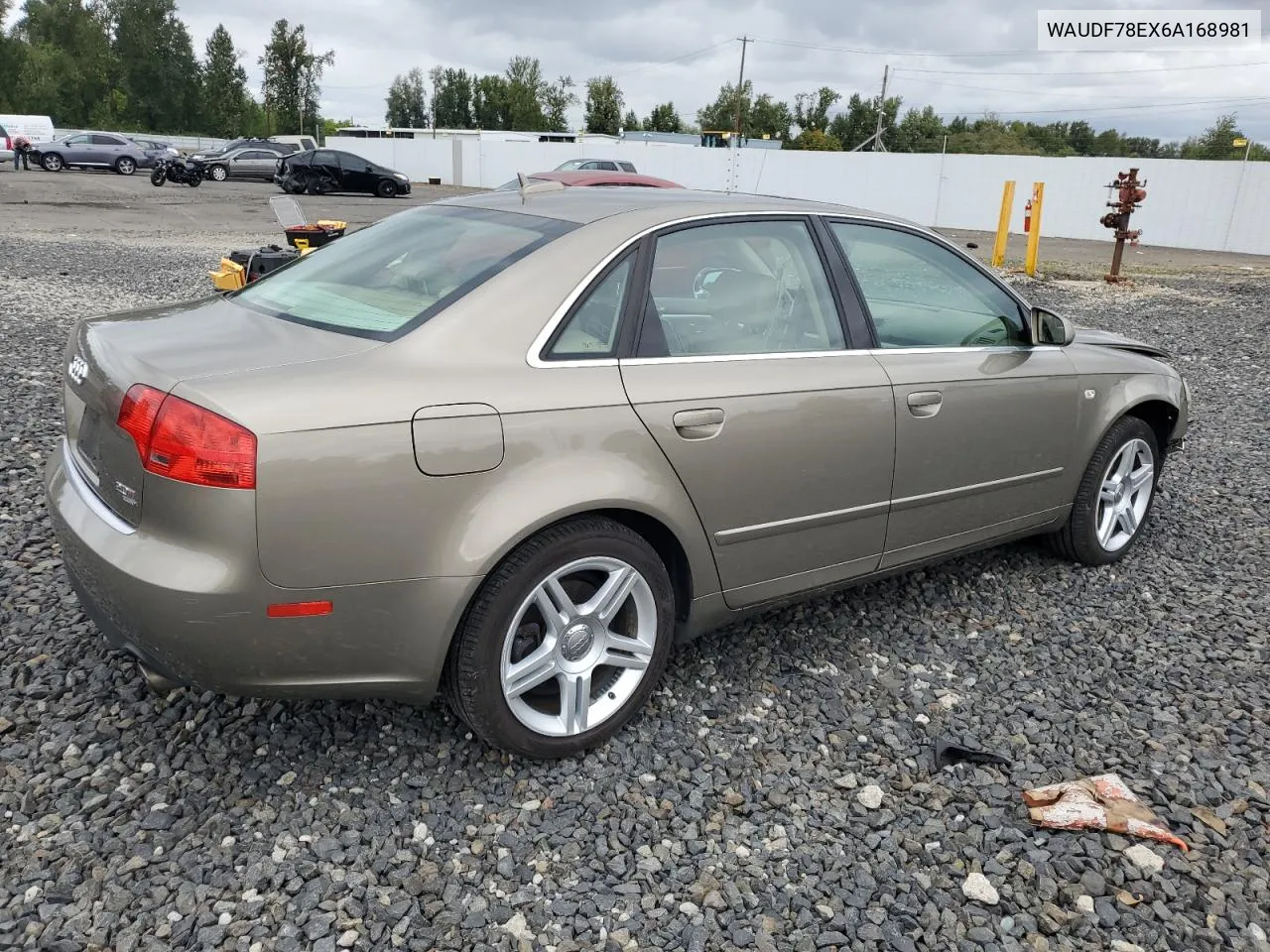 2006 Audi A4 2.0T Quattro VIN: WAUDF78EX6A168981 Lot: 71408664