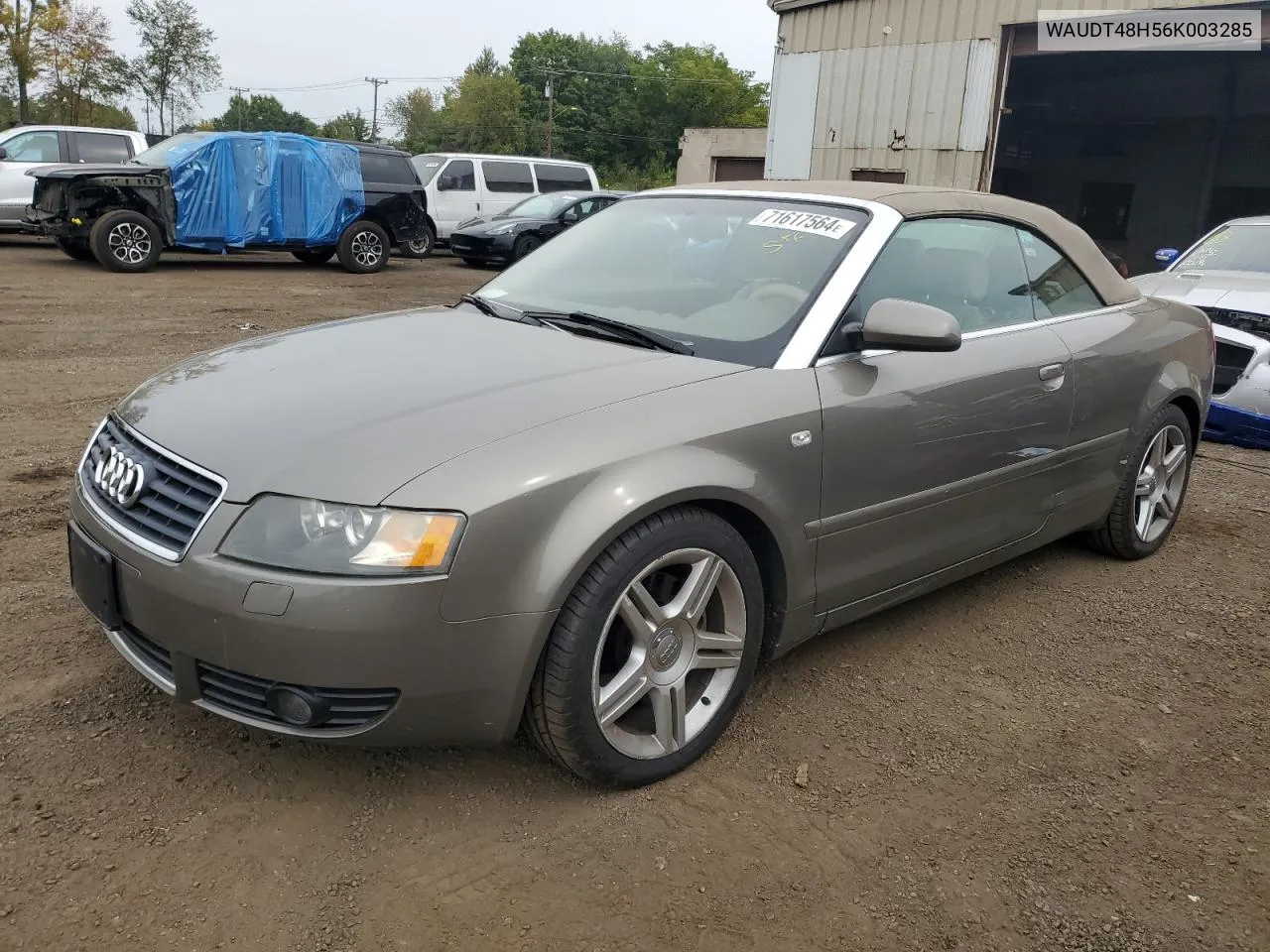 2006 Audi A4 Quattro VIN: WAUDT48H56K003285 Lot: 71617564