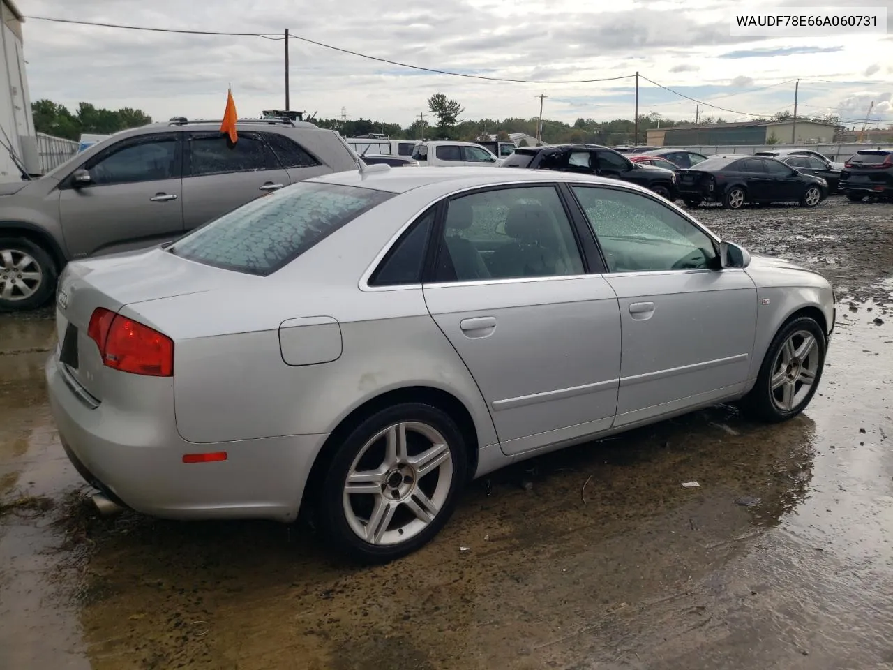 2006 Audi A4 2.0T Quattro VIN: WAUDF78E66A060731 Lot: 72002234