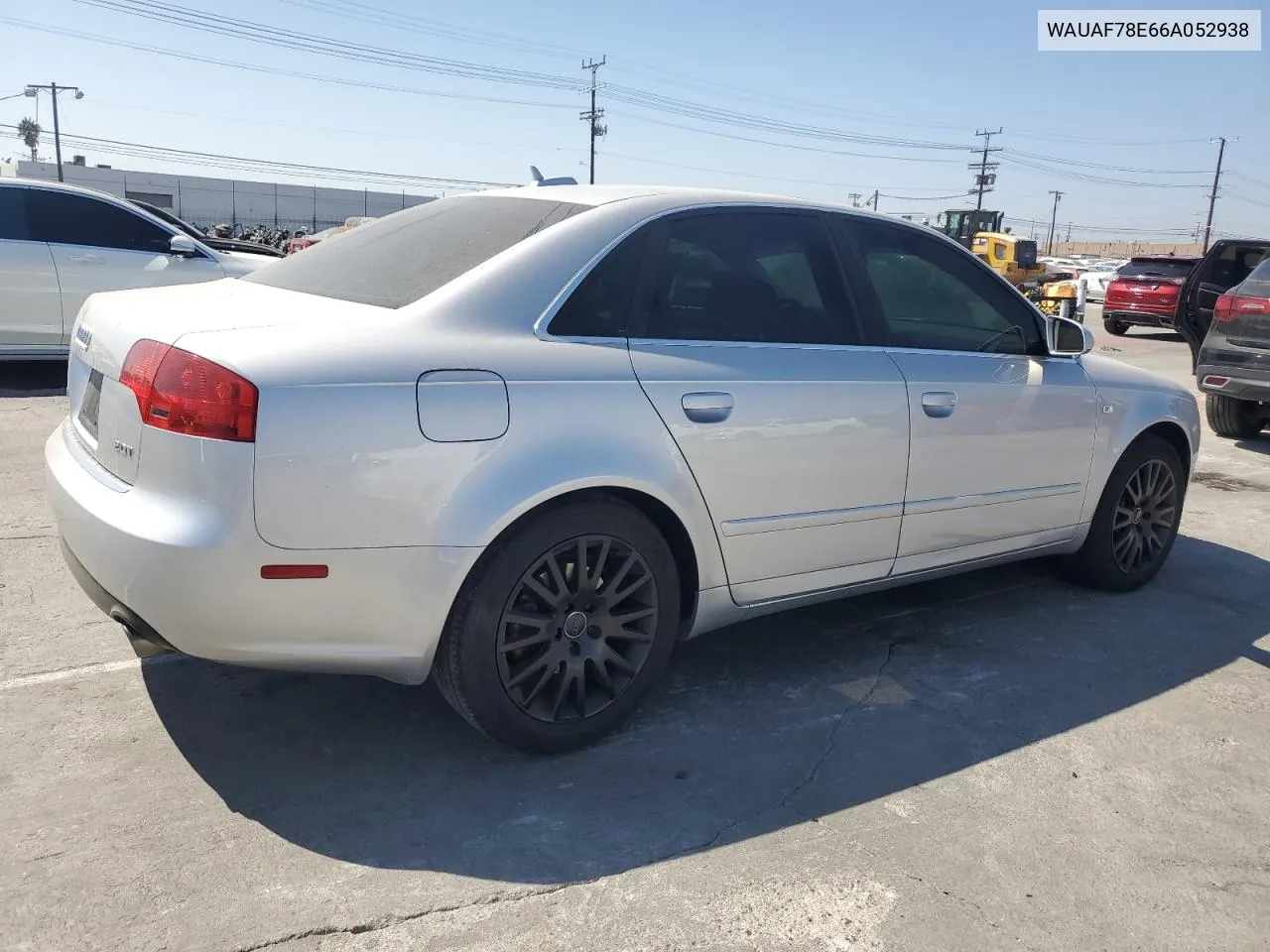 2006 Audi A4 2 Turbo VIN: WAUAF78E66A052938 Lot: 72386154