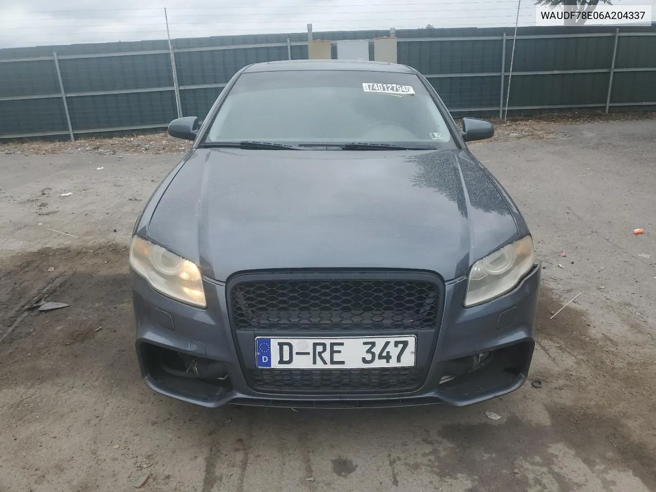 2006 Audi A4 2.0T Quattro VIN: WAUDF78E06A204337 Lot: 74012794