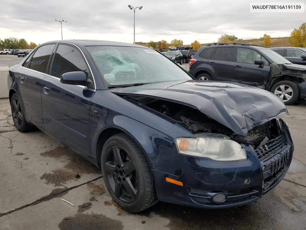 2006 Audi A4 2.0T Quattro VIN: WAUDF78E16A191159 Lot: 75944834