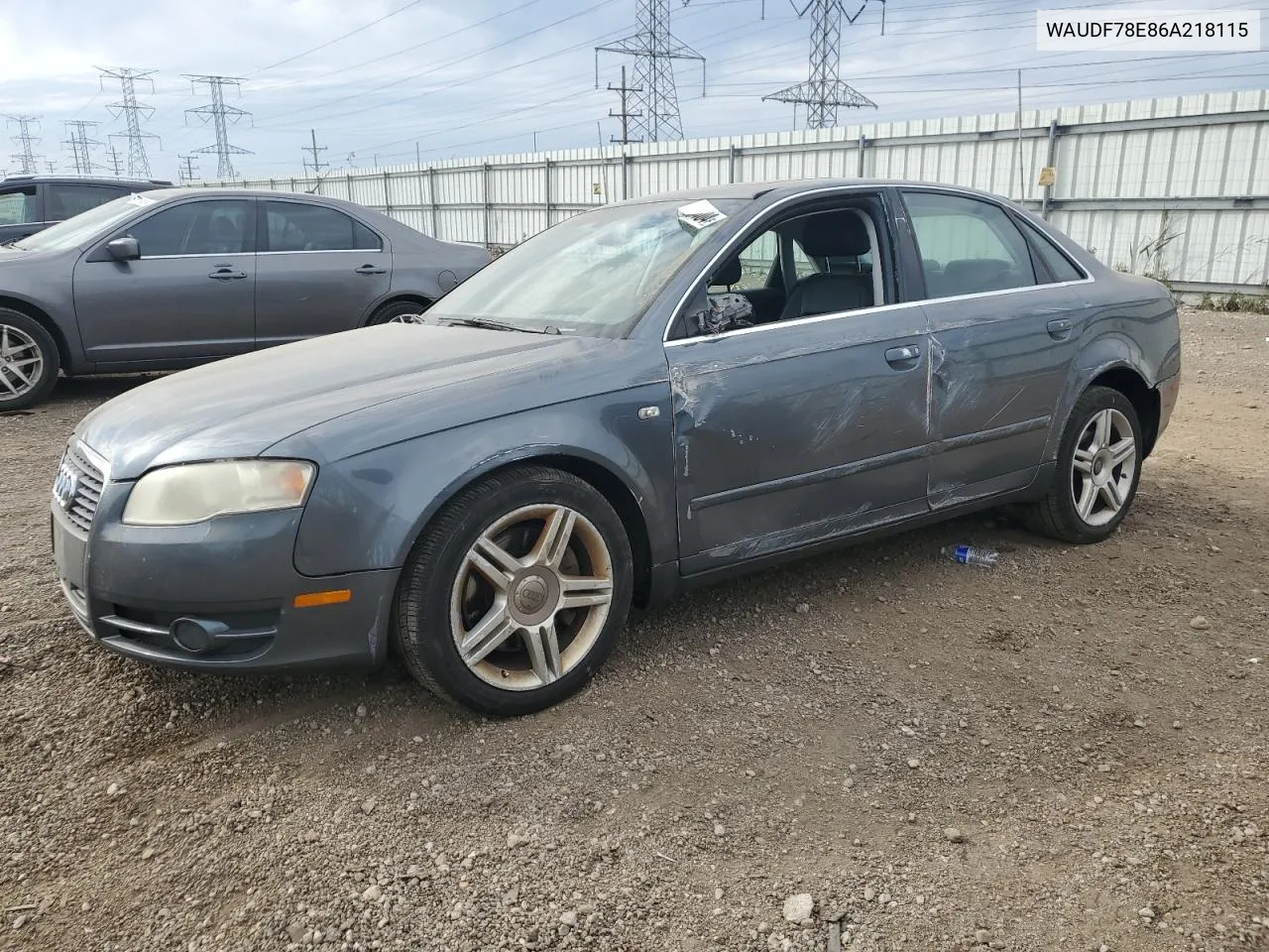 2006 Audi A4 2.0T Quattro VIN: WAUDF78E86A218115 Lot: 76328404