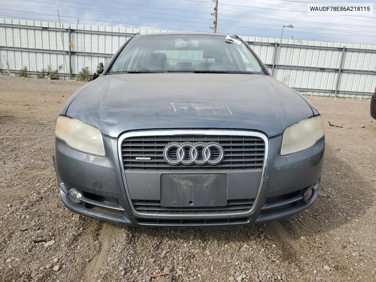 2006 Audi A4 2.0T Quattro VIN: WAUDF78E86A218115 Lot: 76328404