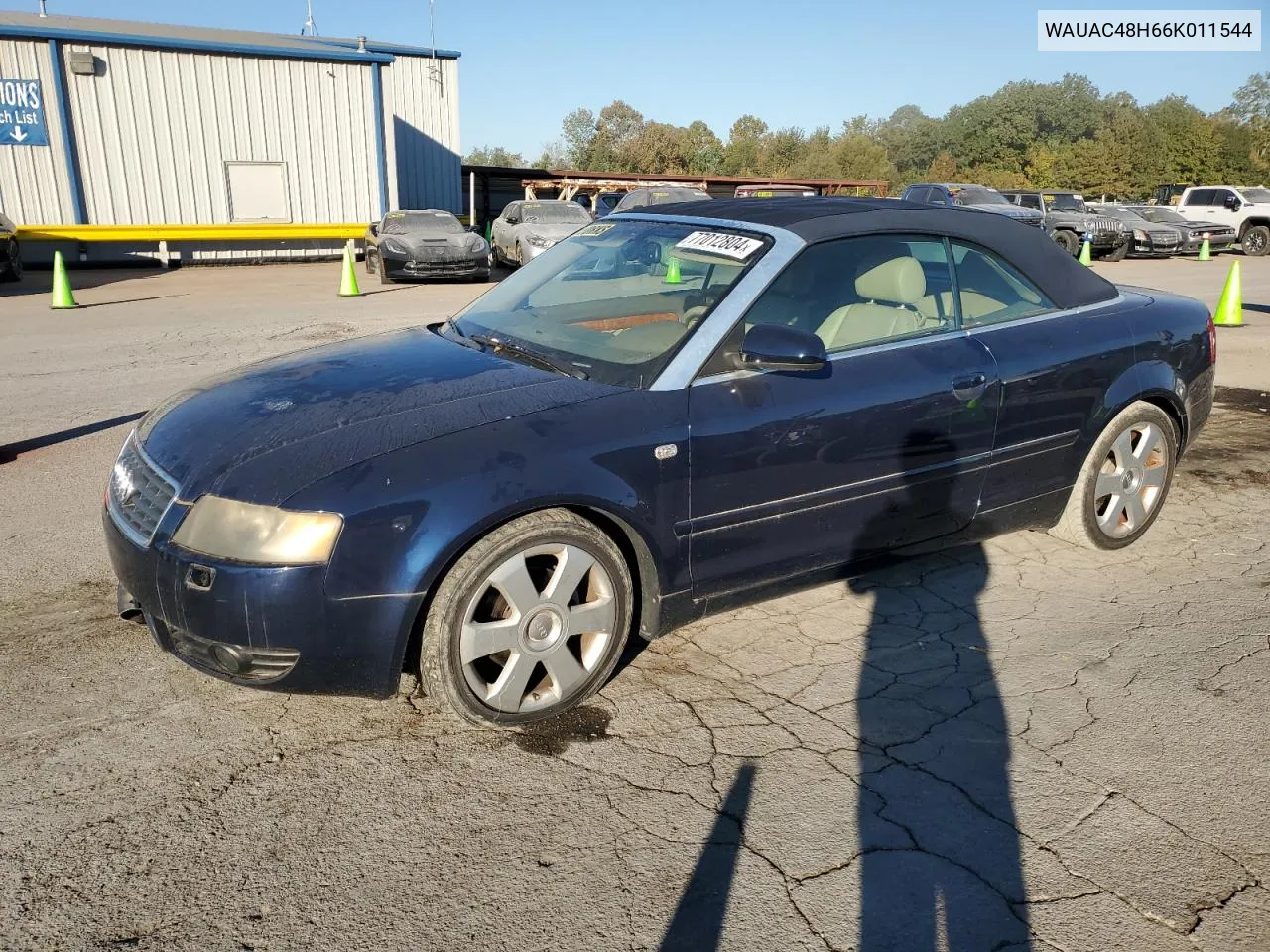 2006 Audi A4 1.8 Cabriolet VIN: WAUAC48H66K011544 Lot: 77012804