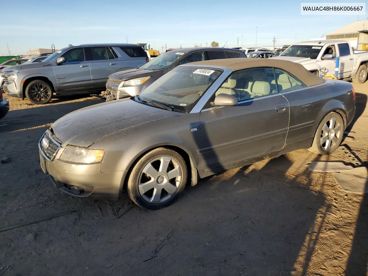 2006 Audi A4 1.8 Cabriolet VIN: WAUAC48H86K006667 Lot: 77499524