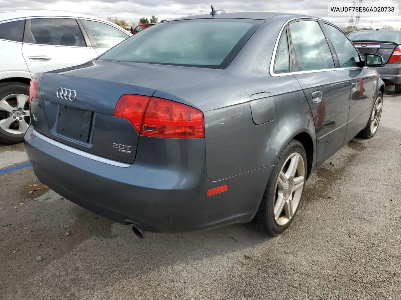 2006 Audi A4 2.0T Quattro VIN: WAUDF78E86A020733 Lot: 78481484