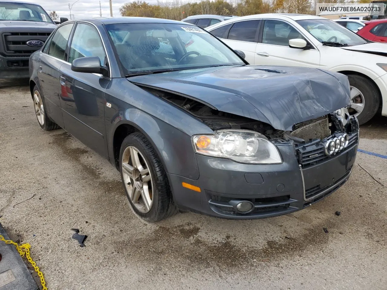 2006 Audi A4 2.0T Quattro VIN: WAUDF78E86A020733 Lot: 78481484