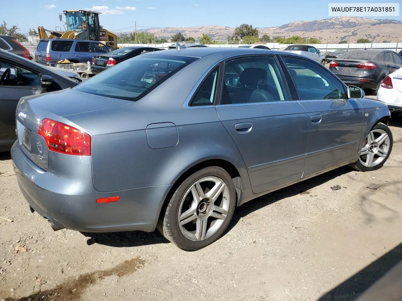 2007 Audi A4 2.0T Quattro VIN: WAUDF78E17A031851 Lot: 72055354