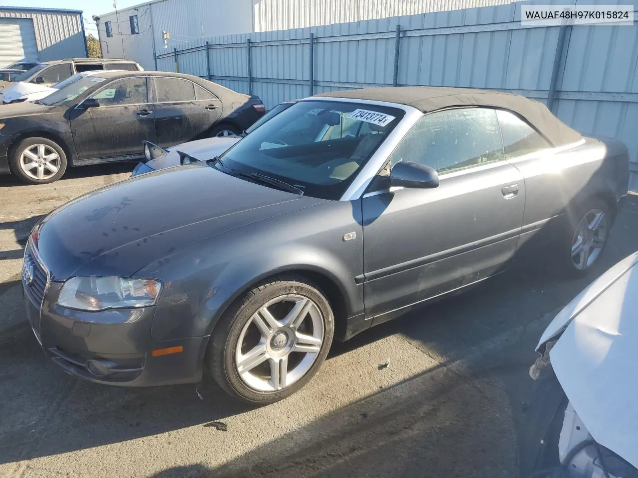 2007 Audi A4 2.0T Cabriolet VIN: WAUAF48H97K015824 Lot: 73413774