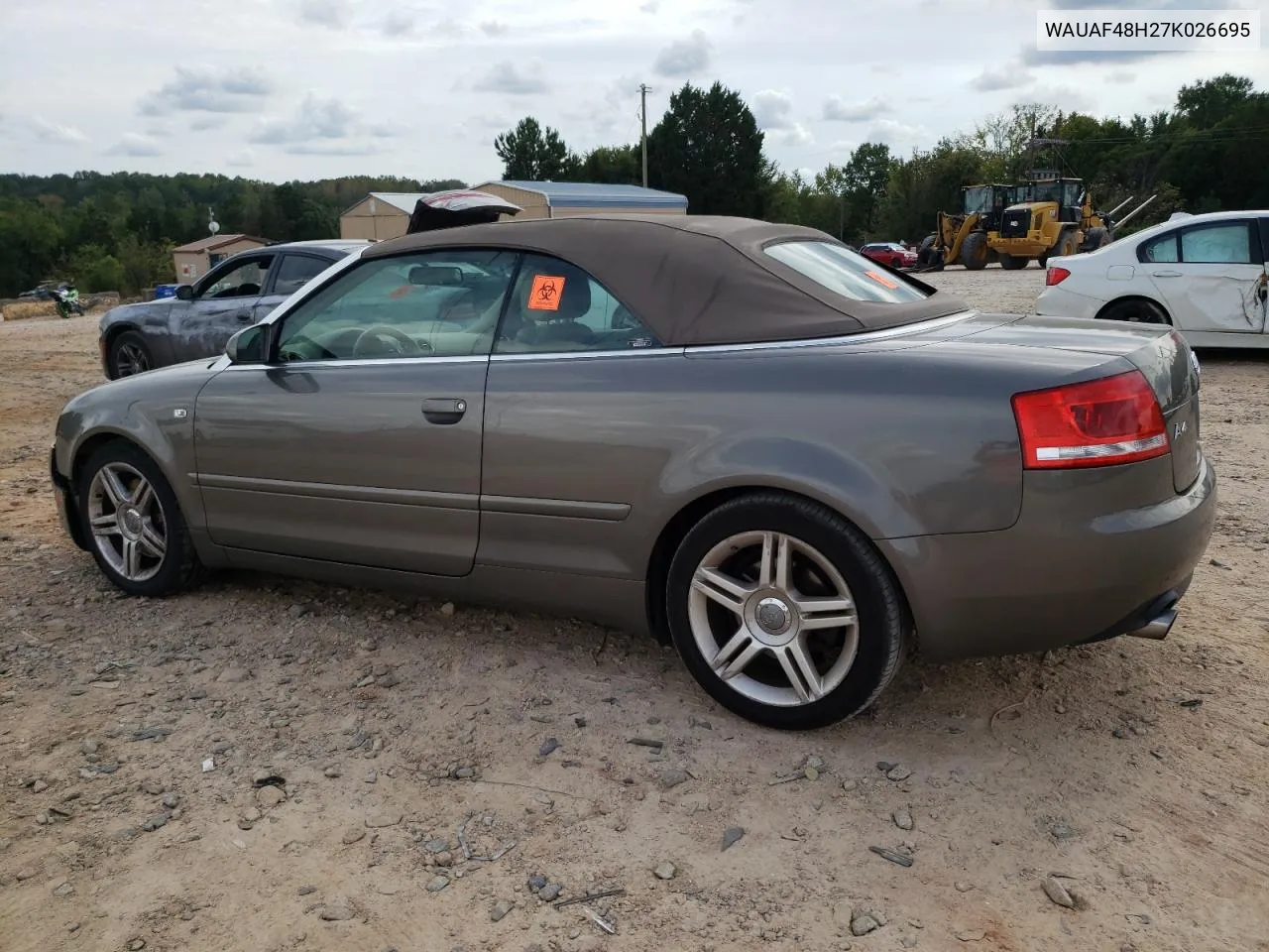 2007 Audi A4 2.0T Cabriolet VIN: WAUAF48H27K026695 Lot: 74398054