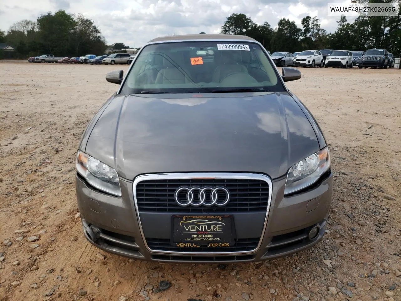 2007 Audi A4 2.0T Cabriolet VIN: WAUAF48H27K026695 Lot: 74398054