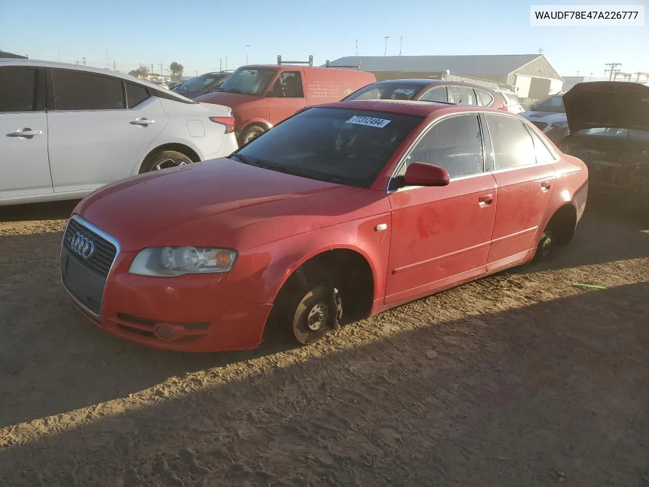 2007 Audi A4 2.0T Quattro VIN: WAUDF78E47A226777 Lot: 77312494