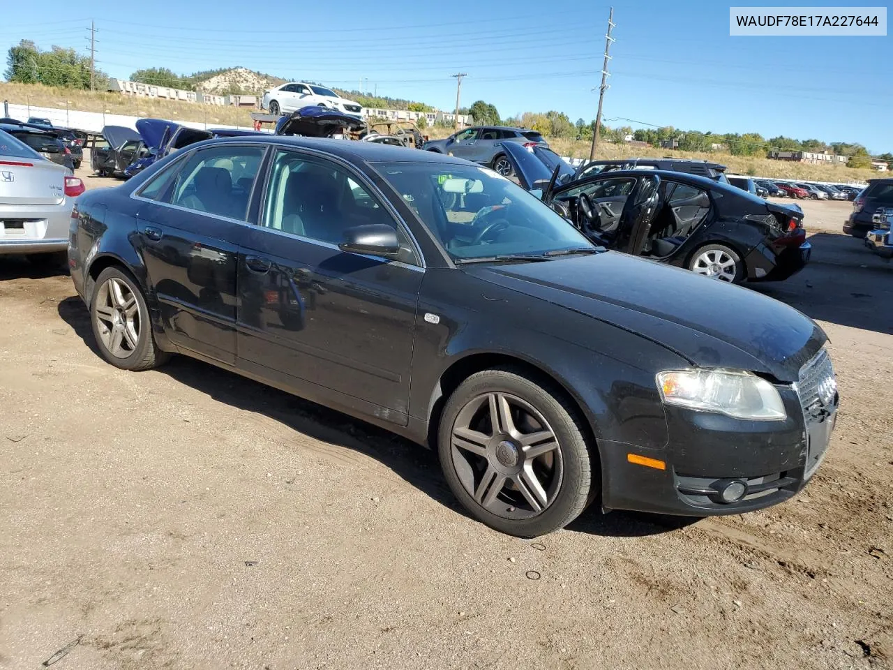 2007 Audi A4 2.0T Quattro VIN: WAUDF78E17A227644 Lot: 77341554