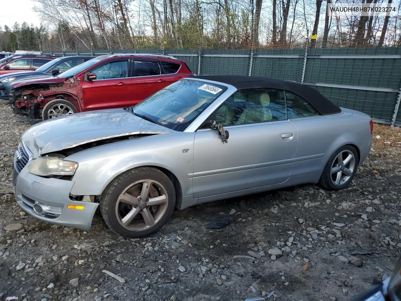 2007 Audi A4 3.2 Cabriolet Quattro VIN: WAUDH48H87K023274 Lot: 78649564