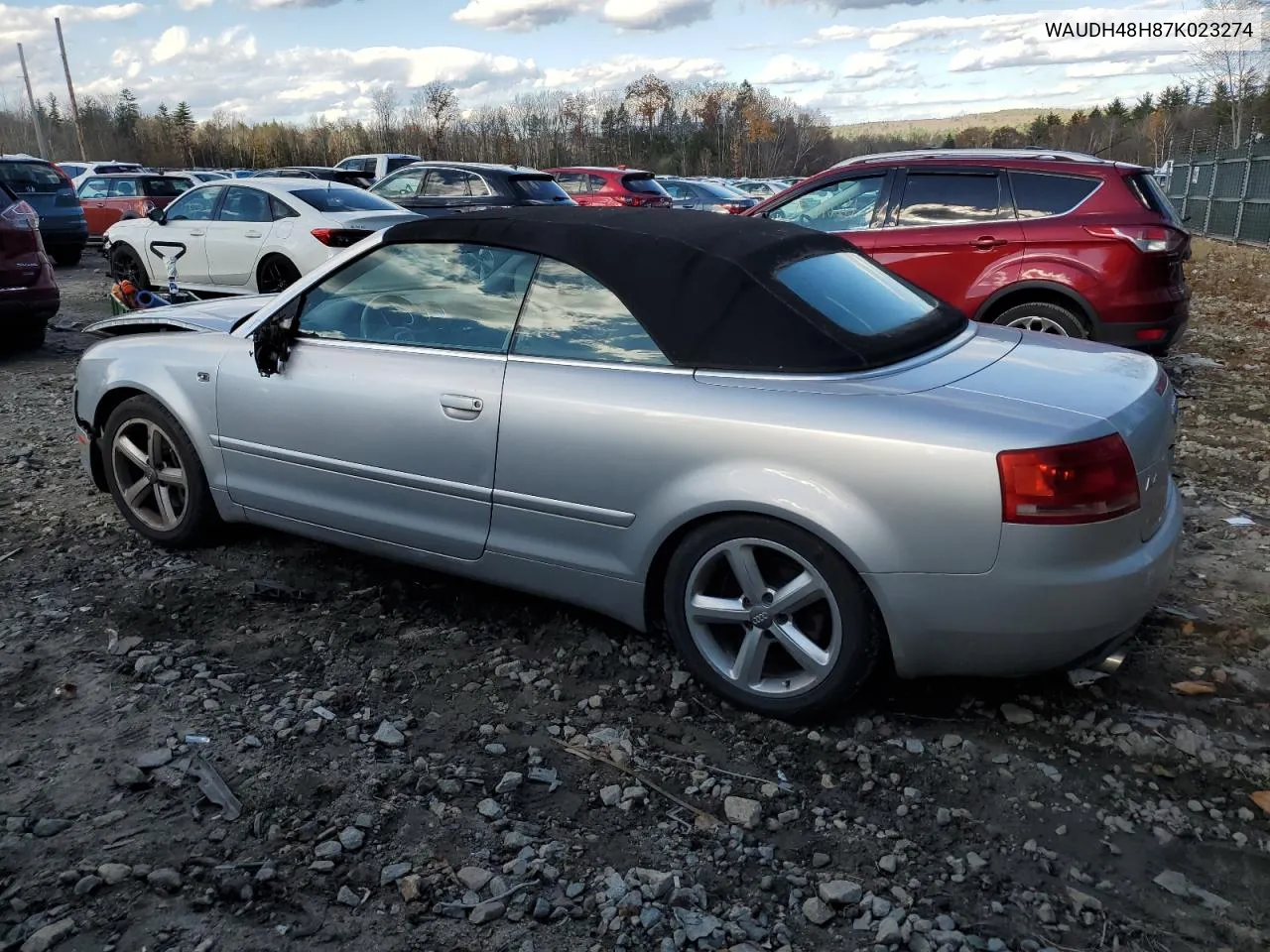 2007 Audi A4 3.2 Cabriolet Quattro VIN: WAUDH48H87K023274 Lot: 78649564