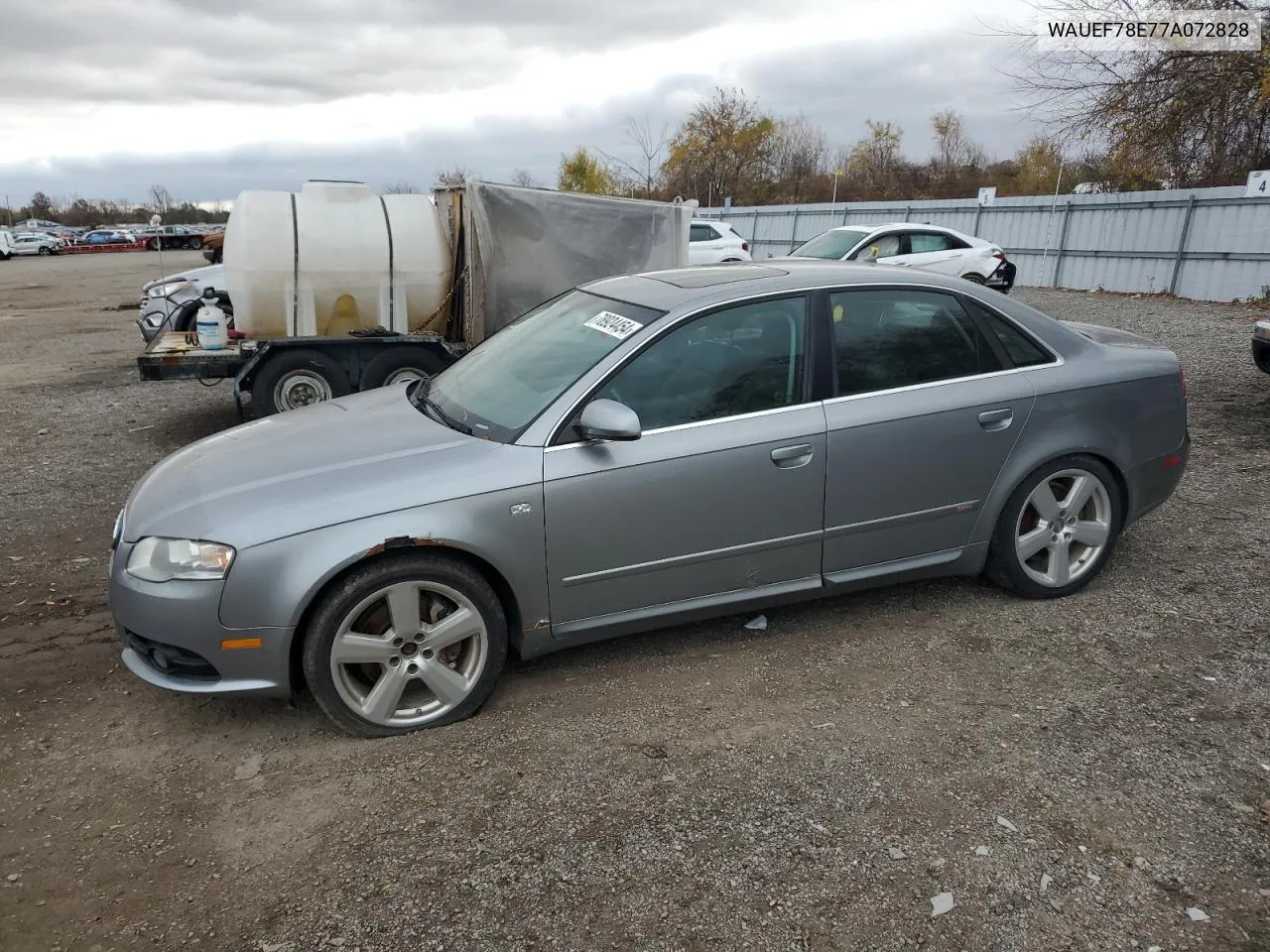 2007 Audi A4 S-Line 2.0T Quattro Turbo VIN: WAUEF78E77A072828 Lot: 78924454